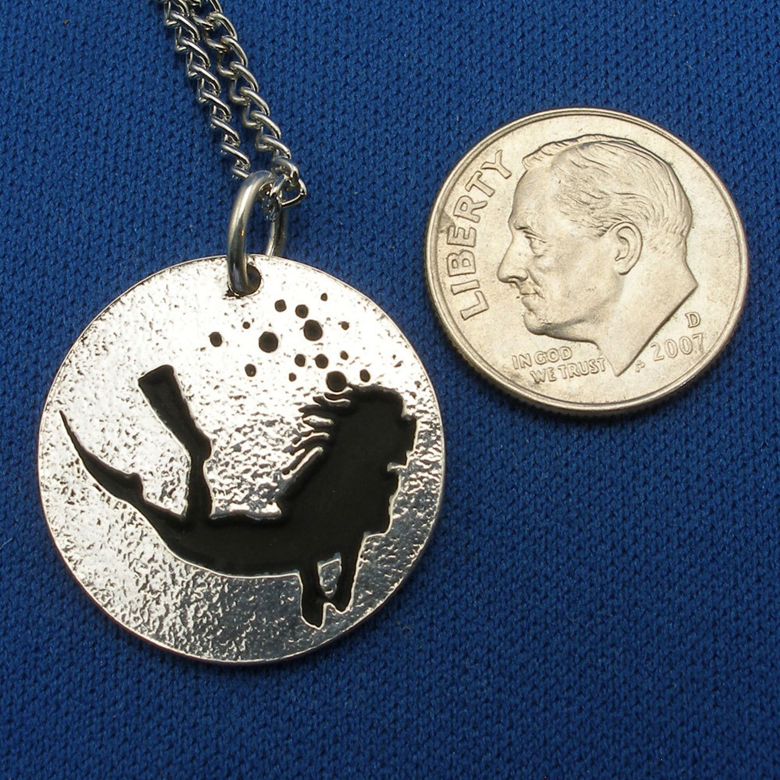 Female Scuba Diver Necklace Pendant hand crafted recycled Etsy