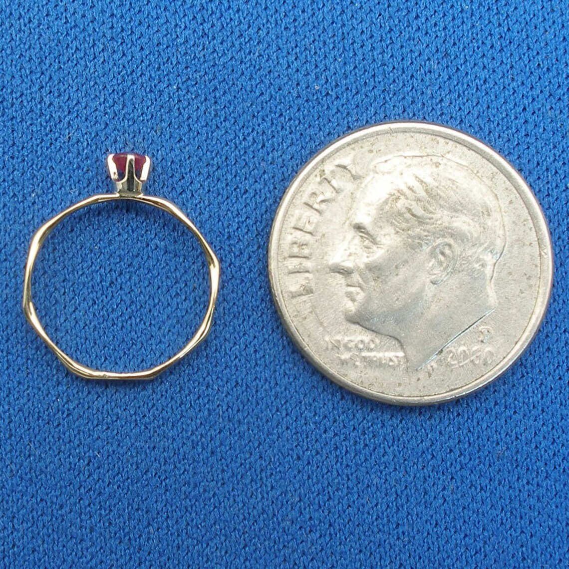 Ruby Baby Keepsake Ring Size 0 or 1 July Birthstone Hand Etsy