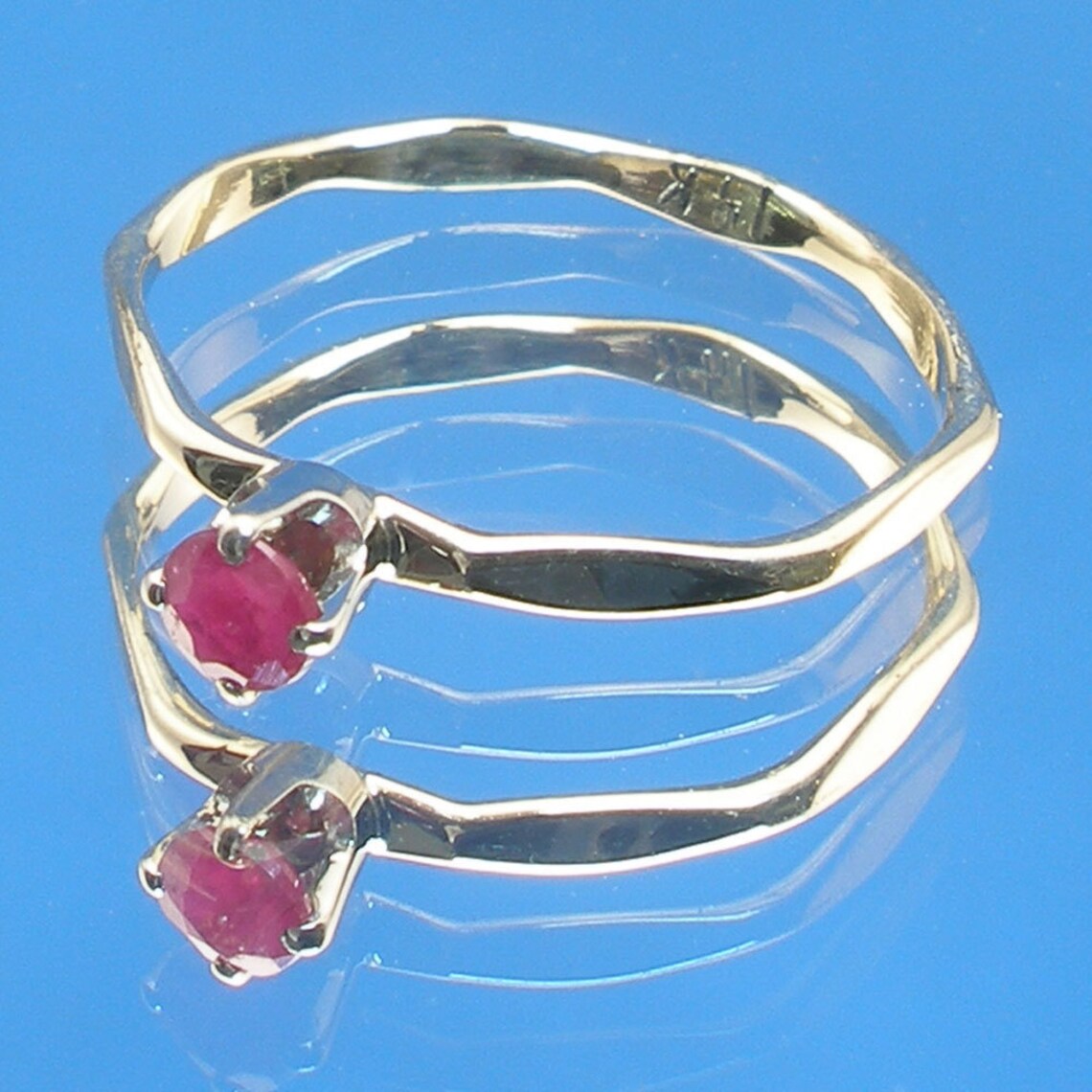 Ruby Baby Keepsake Ring Size 0 or 1 July Birthstone Hand Etsy