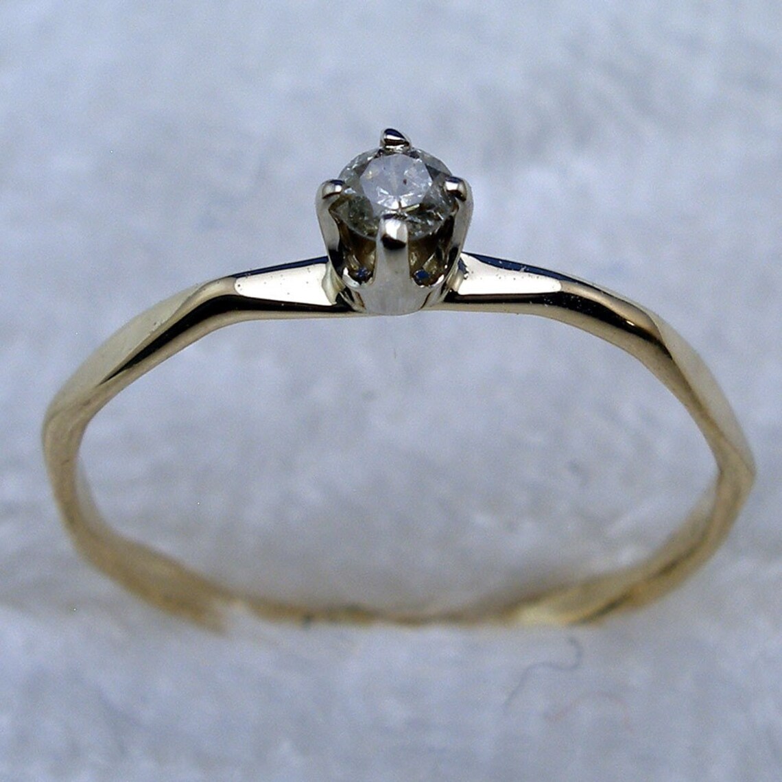 Size 00 14k Diamond Baby Keepsake Ring April Birthstone Etsy