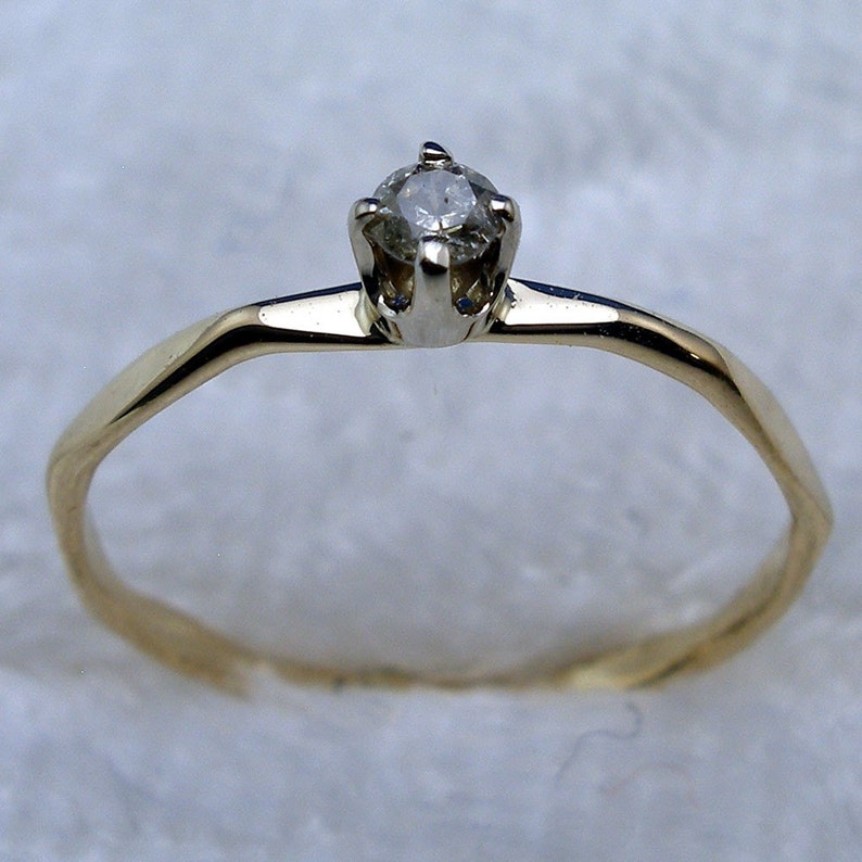 Size 00 14k Diamond Baby Keepsake Ring April Birthstone Etsy