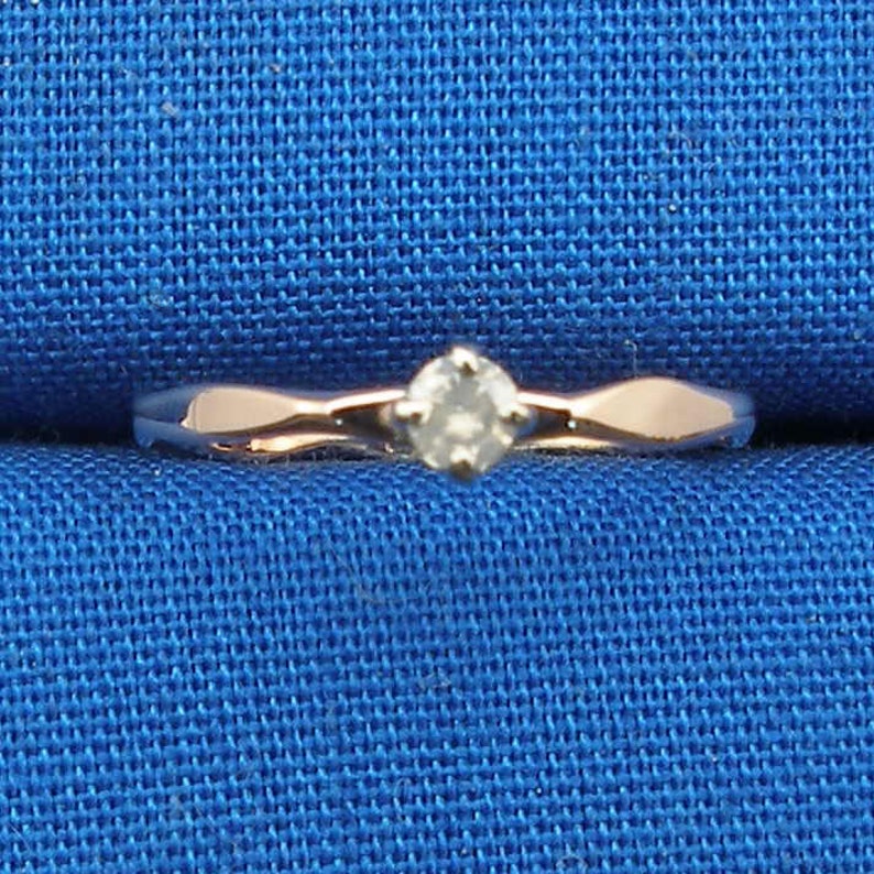 Size 00 14k Rose Gold Diamond Baby Keepsake Ring April Etsy