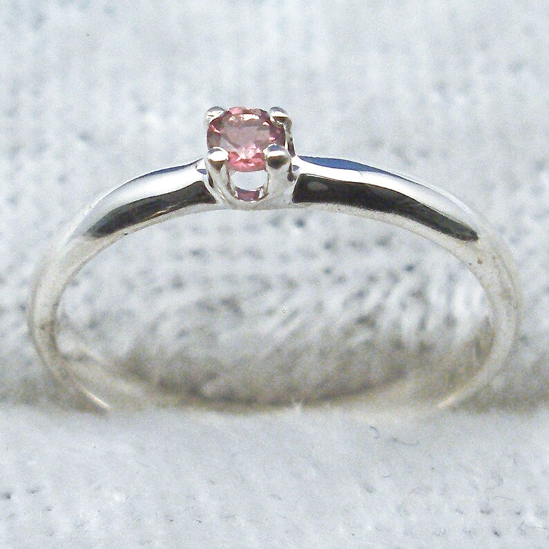 Pink Tourmaline Baby Keepsake Ring October Birthstone Hand Etsy
