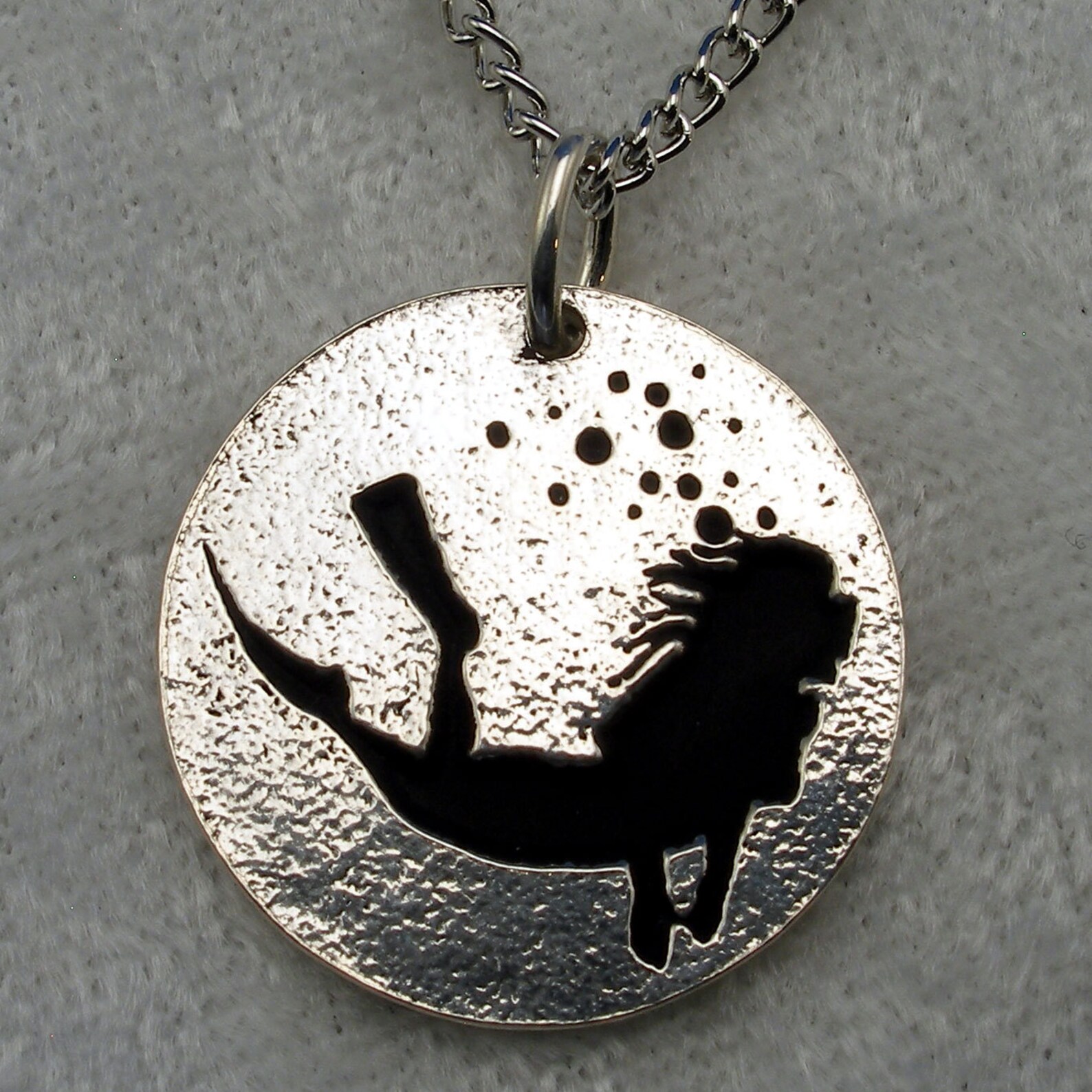 Female Scuba Diver Necklace Pendant hand crafted recycled Etsy