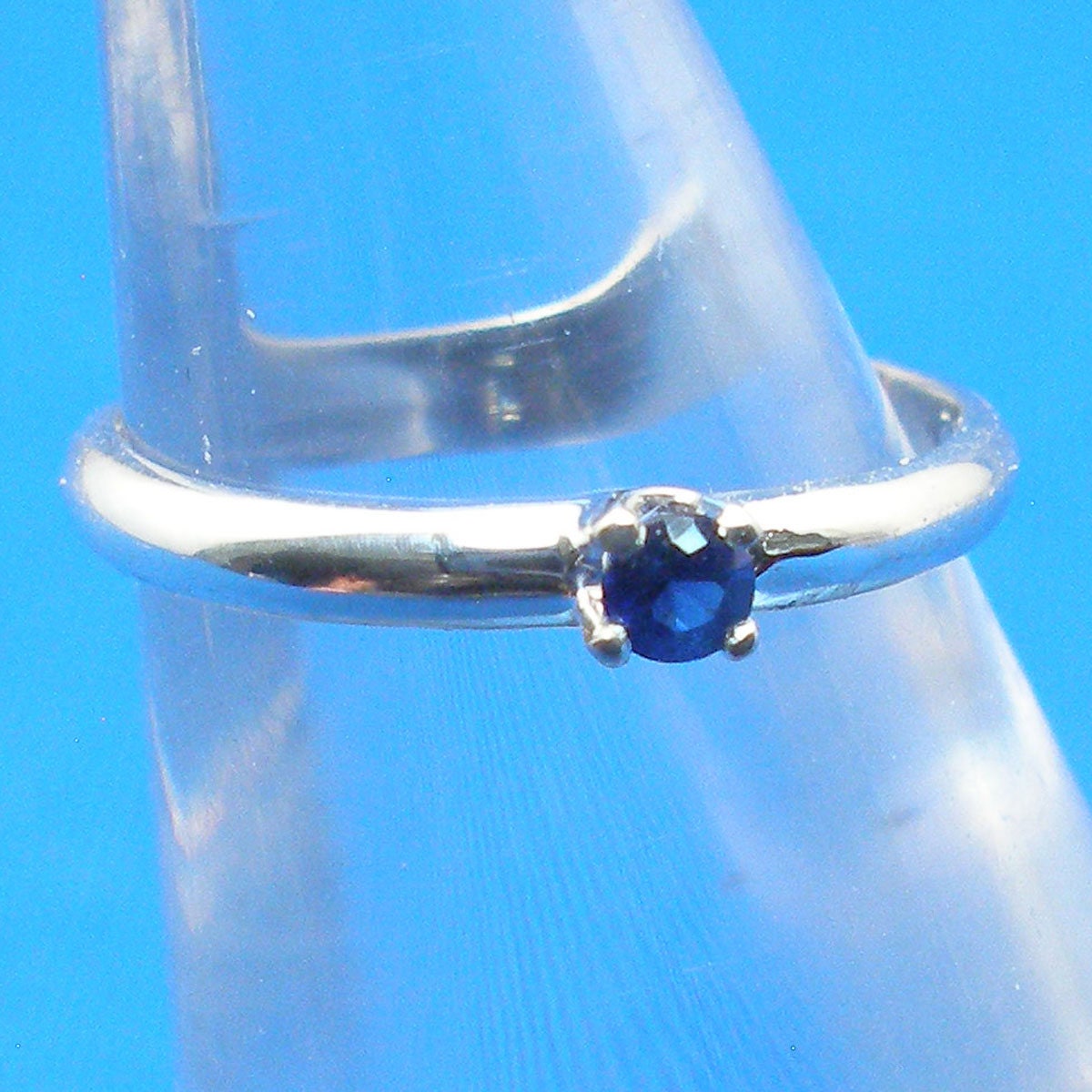 Blue Sapphire Baby Keepsake Ring September Birthstone Hand Etsy