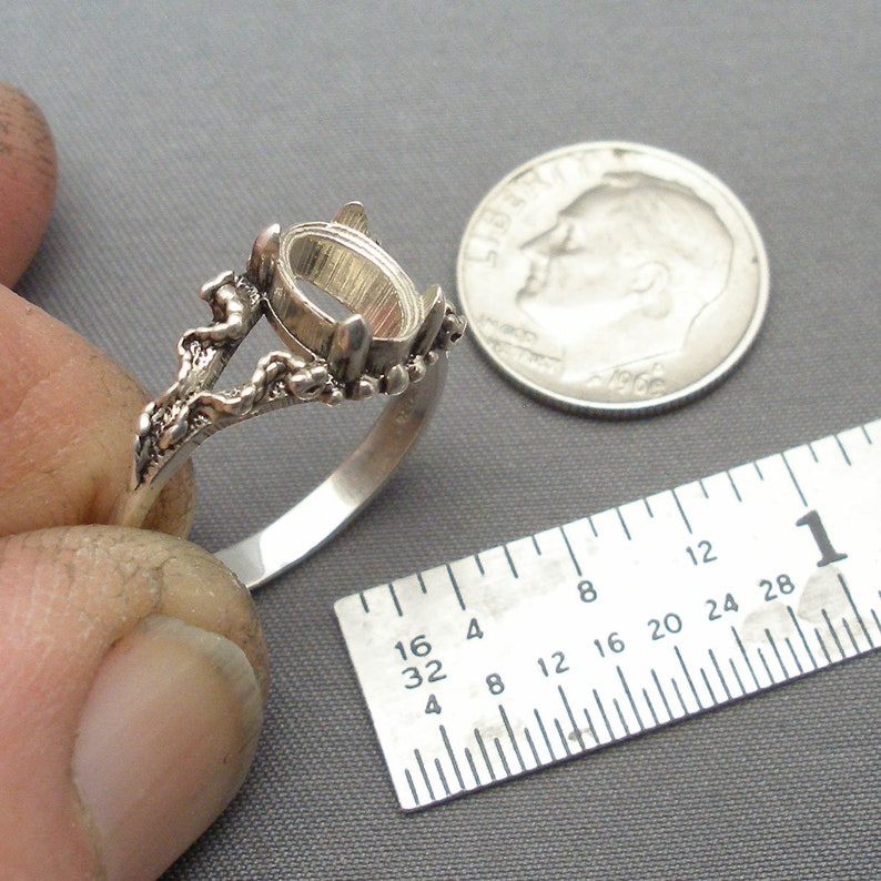 fantasy fairy magic elf elves October birthstone Pink Tourmaline Mythological Stone Protector Ring hand crafted recycled sterling silver