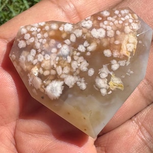 Flower agate heart