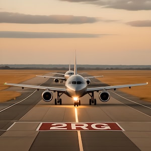 Airplanes Lineup,Aviation Art, Airport Departure,Jet Engine,Travel Decor, Plane Spotting, Digital Print, Sunset Aviation, Home Decor