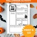 Halloween Coloring Worksheet - Etsy