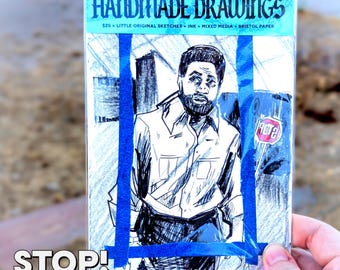 Fan Art Original Handmade Drawings - collectable 5" x 7"