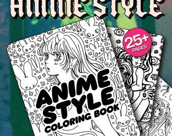 Anime Coloring Book – Kawaii Cartoon Illustrations PDF, JPEG, PNG