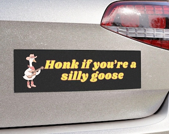 Silly Goose Magnetic Bumper Sticker: Funny Car Accessory, Free Shipping