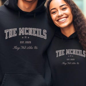 Personalized Family Couple Hoodie Sweatshirt, Unisex Hoodie, Custom Gift for Family, Matching Sweatshirts, Family Reunion or Vacation