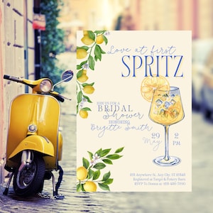 Love at First Spritz Brautdusche Einladung – Limoncello Cocktail Braut einladen – Italien inspiriert Invite-Sommer Brautdusche