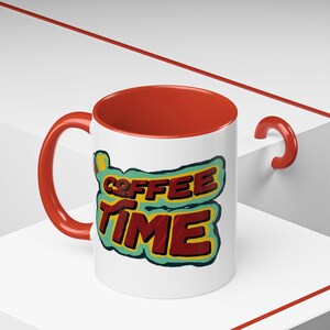 Kaffeetasse, &#39;Kaffeezeit&#39; gemalter Stil Becher, Teetasse, Trinkgefäß Geschenk, Küchendekoration, Keramikbecher, einzigartiges Geschenk