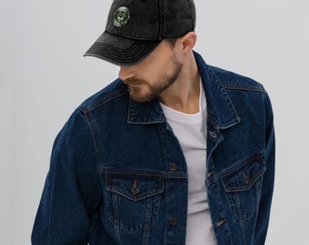Space Cat Vintage Cotton Twill Cap