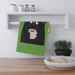 Cute Cat Coffee Towels - Perfect Gift for Cat Mom | Funny Kitchen Decor Tea Towels