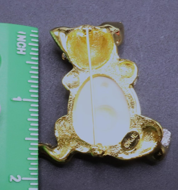 Vintage signed Kenneth Jay Lane KJL gold tone rhi… - image 9