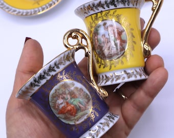 Vintage pair Espresso cups source SEP made in GDR