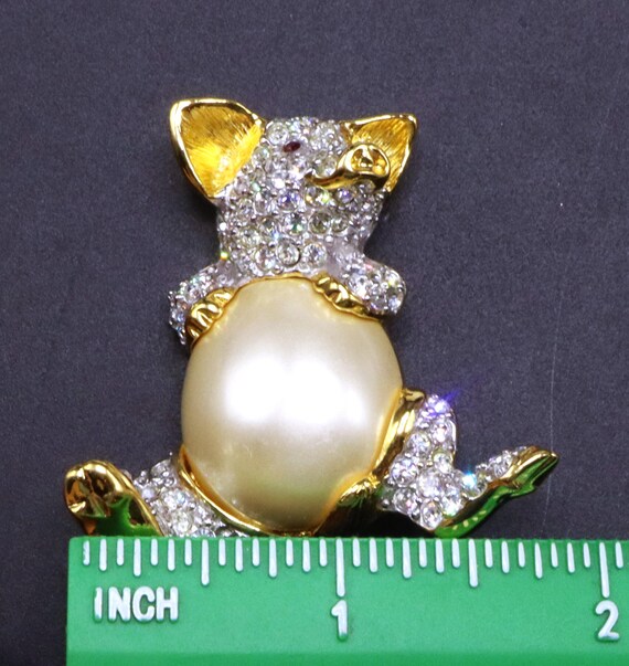 Vintage signed Kenneth Jay Lane KJL gold tone rhi… - image 8