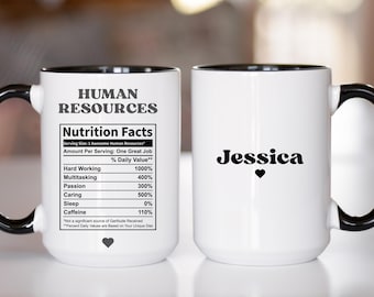 Custom Human Resources Definition Mug | Personalized HR Coffee Cup, Funny Office Appreciation Gift for HR Professionals