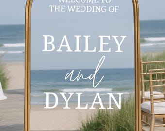Personalized Wedding Welcome Sign Vinyl Decal