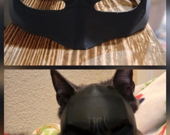 Máscara Gato Batman Máscara De Murciélago Para Gato - Diseño 3D Estilo Batman | Ajustable, Ligera Y Divertida | Perfecta Para Halloween O Fotos Máscara Gato Ajustable Para Fiestas