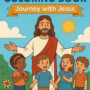 Christliches Jesus Malbuch - Malbuch für Erwachsene und Kinder - Originales Kunstbuch - Linkes freundliches Malbuch - Jesus Farbe Bibelbasis