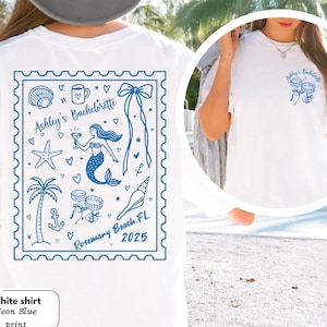 Mermaid Bachelorette Shirts, Custom Beach Bachelorette Tshirts, Mermaid Bach Shirt, Coastal Tees, Tropical Bach Party Comfort Colors