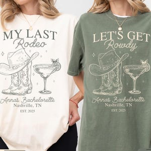 Custom Last Rodeo Bachelorette Shirts, Western Bachelorette Party Shirts, Desert Bach Trip Shirt, Austin Bachelorette, Nashville Shirts
