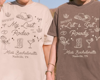 Custom Last Rodeo Bachelorette Party Shirts, Nashville Bachelorette, Same Cowboy Forever, Western Cowgirl Bachelorette, Bach Comfort Colors