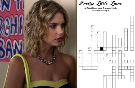Hanna Marin Crossword Puzzle Pretty Little Liars Criss Etsy