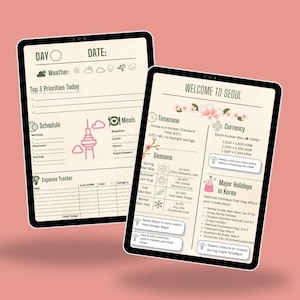 Seoul Travel Planner | Printable PDF | 2025 Trip Organizer for South Korea