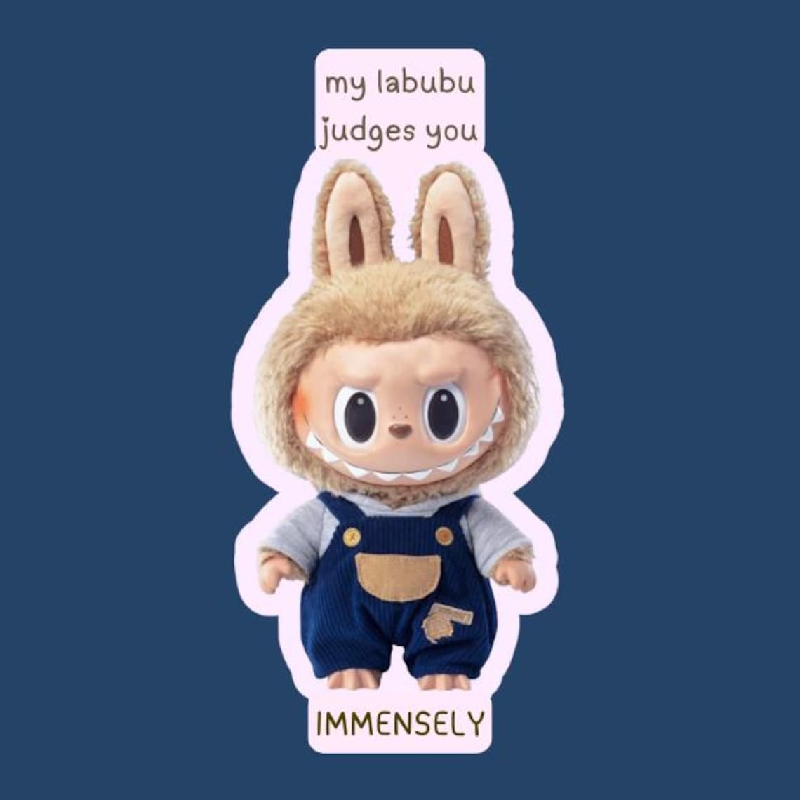 My Labubu Judges You Sticker - Funny Labubu Meme Sticker for Laptops ...