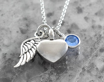 Memorial Cremation Jewelry, Urn Necklace, Personalized Necklace, Necklace for Ashes, Keepsake, Remembrance, Mom Dad Pet Loss, Sympathy Gift