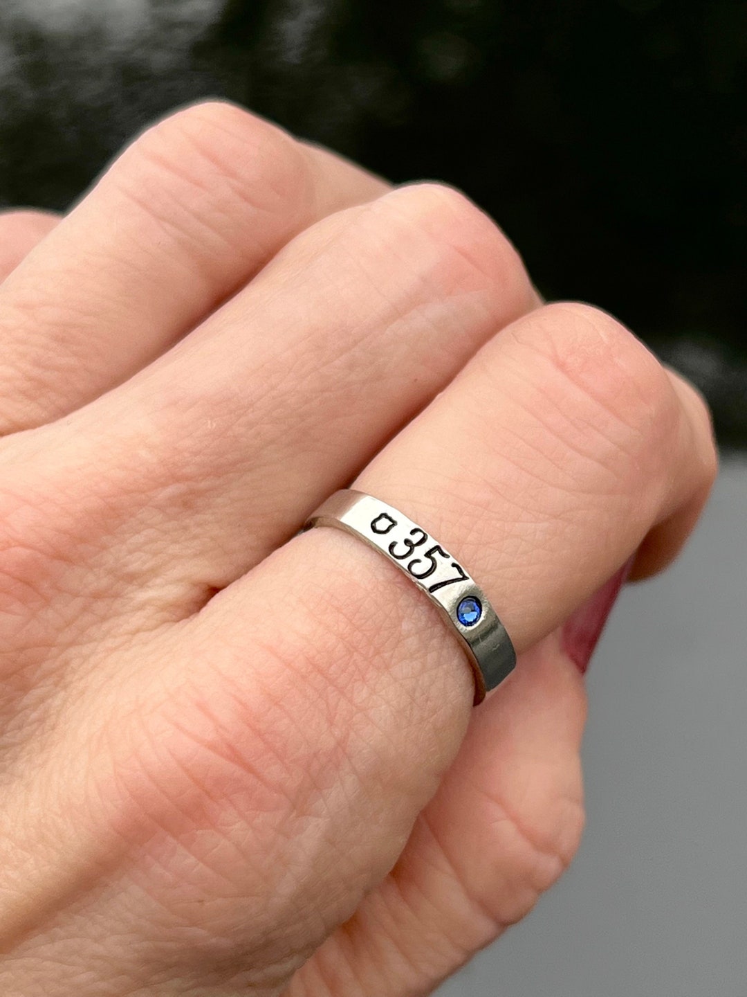Police Wife Ring, Personalized Police Badge Ring, Stacking Ring, Police ...