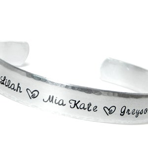 Personalized Cuff - Aluminum Cuff Bracelet - Hand Stamped Jewelry
