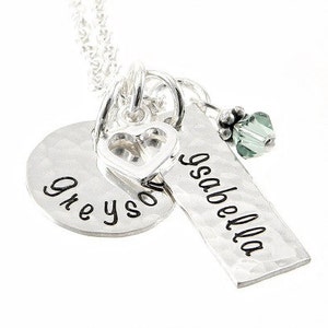 Mommy Necklace - Personalized Jewelry - Hand Stamped