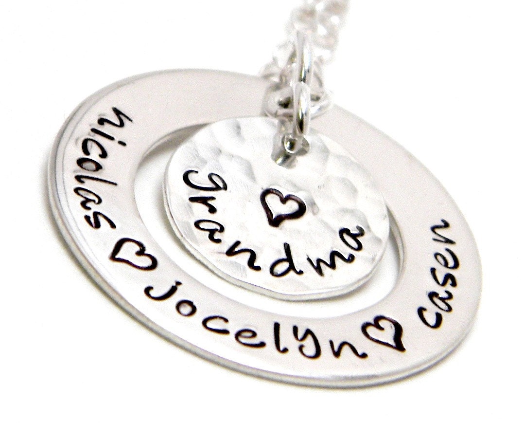 Grandma's Keepsake Personalized Sterling silver hand Etsy