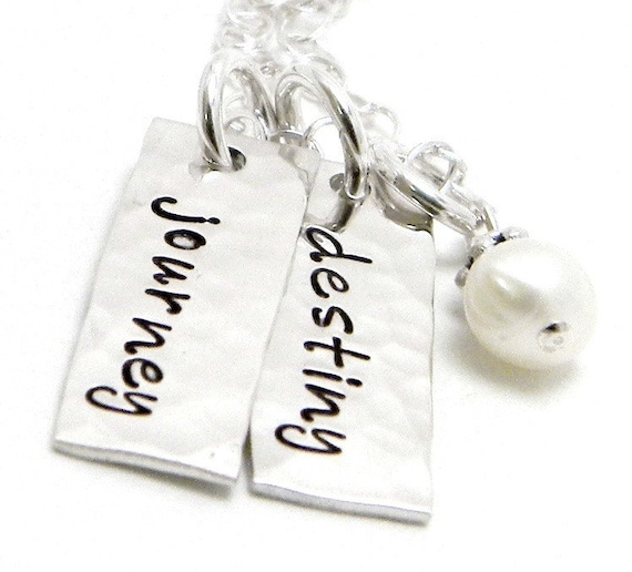 Hand Stamped Necklace Bijoux personnalises Argent Sterling Etsy France