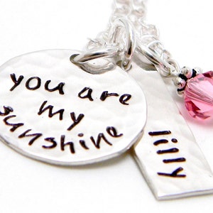 You are My Sunshine - Personalized Necklace - Hand Stamped Jewelry