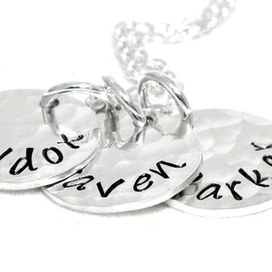 Mother&#39;s Necklace - Personalized Necklace - Hand Stamped Mommy Jewelry