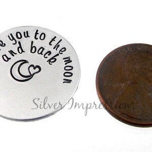 Personalized Locket Plate I Love you to the Moon & Back Floating Locket Charms image 2