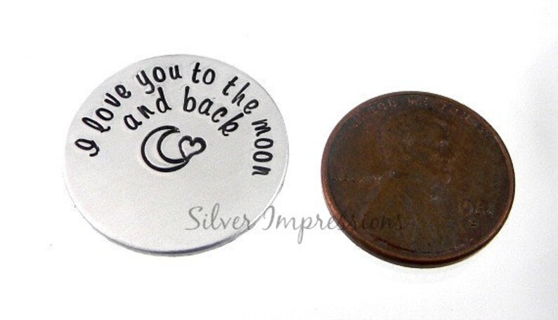 Personalized Locket Plate I Love you to the Moon & Back Floating Locket Charms image 2