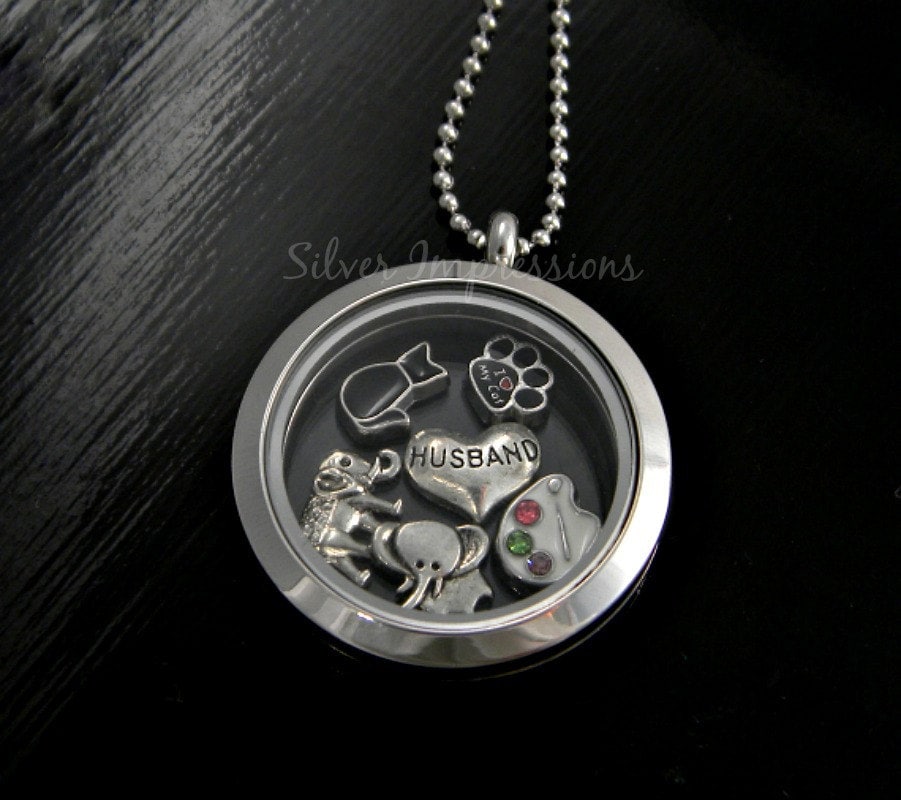 Pendentif Argenté Andante Pour Charmes Flottants - Fermeture Magnétique, Diamètre 30mm
