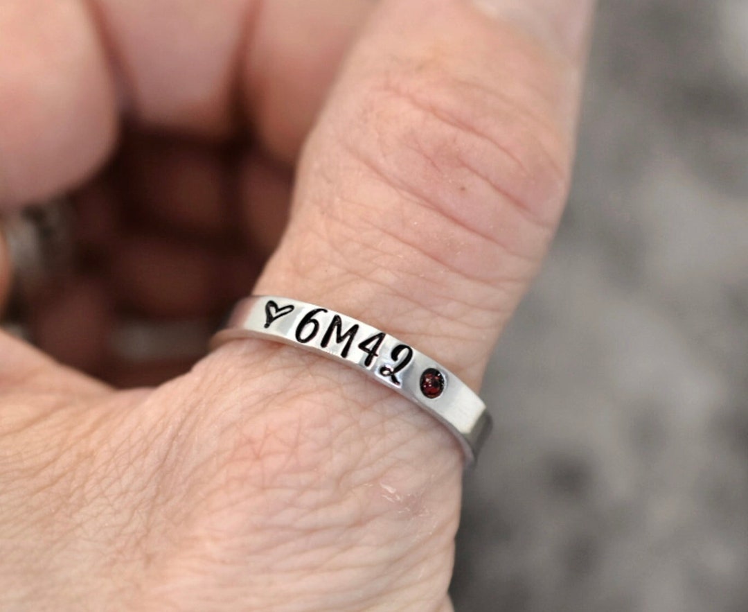 Firefighter Ring, Personalized, Badge Number, Fireman Wife, Thin Red ...