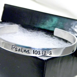 Stacking cuff - Personalized ALUMINUM Bangle bracelet - Hand stamped Jewelry
