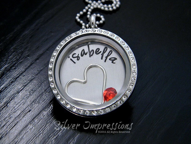 Personalized Floating Locket Memory Locket Hand Etsy