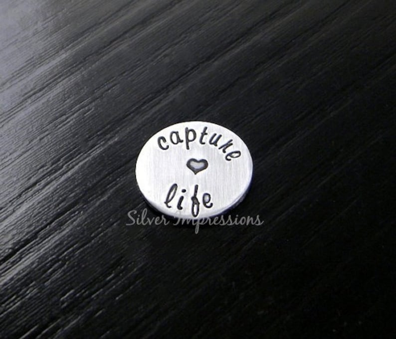 Floating Locket Personalized Locket Plate Capture Life Locket Plate