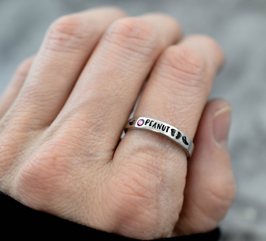 UMAGICBOX Personalisierter Namensring - Gravierbarer Stapelring Aus 316 Edelstahl